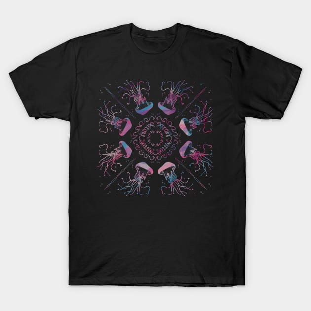 Jellyfish Mandala T-Shirt by nathalieaynie